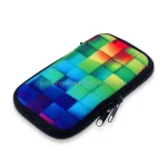 Mobile Phone Case Bag Neoprene Sleeve for Smartphones Pouch with Wrist Strap and Mesh Pocket