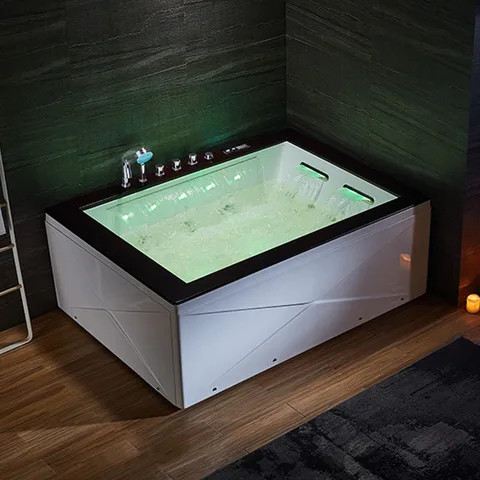 Curated visual reference: Picture Idea: Buy Modern And Minimalist Brown And White Rectangular Spa Pool