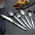 Import Modern dinner metal spoon fork set cutlery stainless steel portable cutlery steak knife flatware from China