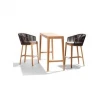 Modern Garden teak High Chair Outdoor Stool Furniture Patio Bar Set For Sale