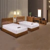modern hotel furniture melamine board Chinese style single hotel bed
