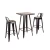 Import Modern metal dining table bar table and chair sets from China