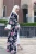 Import Modern Middle East Arabia Dubai Islamic Clothing Modest Women Floral Open Abaya from China