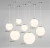 Import Modern single off-white led bubble ball glass hanging pendant lamp from China