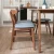 Import Modern Style Wooden Painted Walnut Large Top Dining Table With Chairs 6 Seater from China