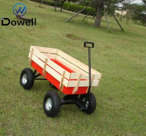 modle TC1801 four-wheel garden hand cart made of wooden