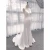 Import Moonland Satin Hand-made V Neck Backless Mermaid Zipper Long Tail Wedding Dress from Hungary