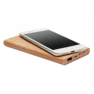 Most Popular Products 5W 6000mAh bamboo wireless phone charger