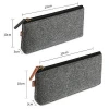 Multi-Functional Felt Pouch Zipper Bag for Pens, Pencils, Highlighters, Gel Pen, Markers and other School Supplies -2 Pack