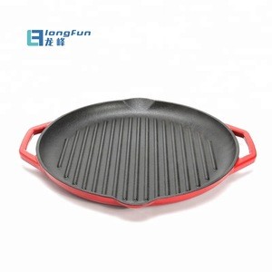 Multi Microwave Double Handles Cast Iron Griddle Grill Pan