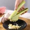 Multifunctional Garlic And Ginger Grinder Fruit And Vegetable Press Stainless Steel Manual Garlic Press With Plastic Handle