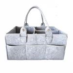 Mummy Baby Diaper Tote Bag Organiser Felt Baby Diaper Caddy With Changing Mat
