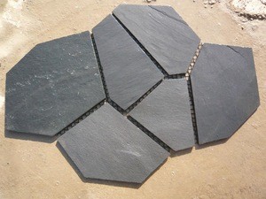 Natural black slate stone flagstone paving tiles flooring stone paver