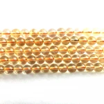 Natural Citrine Round A Grade Gemstone Bead Semiprecious Stone Jewelry