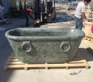 Natural Green Stone Marble Bath Tub Bathtub for Bathroom (SYBT-004)