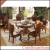 Import Natural Solid Wood Furniture Set One Table Six Chairs wood carving dining table set from China