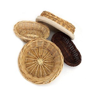 Natural Willow/Awn Banneton Brotform Bread Proofing Baskets with Linen Cloth Liner for Bakery