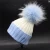 Import new 2016 Knitted kids wool caps with raccoon pom ball from China