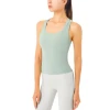 New Arrival Nude Sexy Push Up Women Fitness Tank Top Sleeveless Naked Skin Friendly Slim Quick Drying Yoga Vest