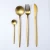 Import New Arrival Wedding Party Tableware Gift 304 Stainless Steel Restaurant Cutlery Black Handle Flatware Matte Gold Dinnerware Set from China