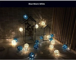new christmas lights Plastic 100LED Balls Fairy Party RGB Rattan String with low price programmable led light string