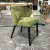 Import New design black wood leg green velvet restaurant dining chair from China
