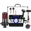 New Design Condenser Studio Recording Live Broadcast Equipment V3+G8 Sound Card Microphone