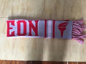 New design custom cheap jacquard knitted sports football fan scarf wholesale