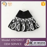 New design nice flower pattern childrens pleated skirt baby girls mini skirt
