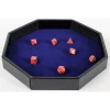 New design octagonal dice box dice tray with  velvet lining Small storage tray