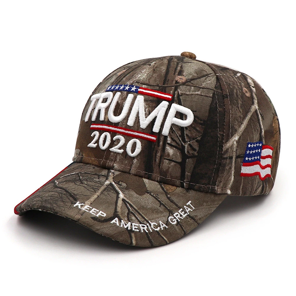 New Donald Trump 2020 Cap Camouflage USA Flag Baseball Caps Snapback Hat Embroidery Star Letter Camo Army Cap