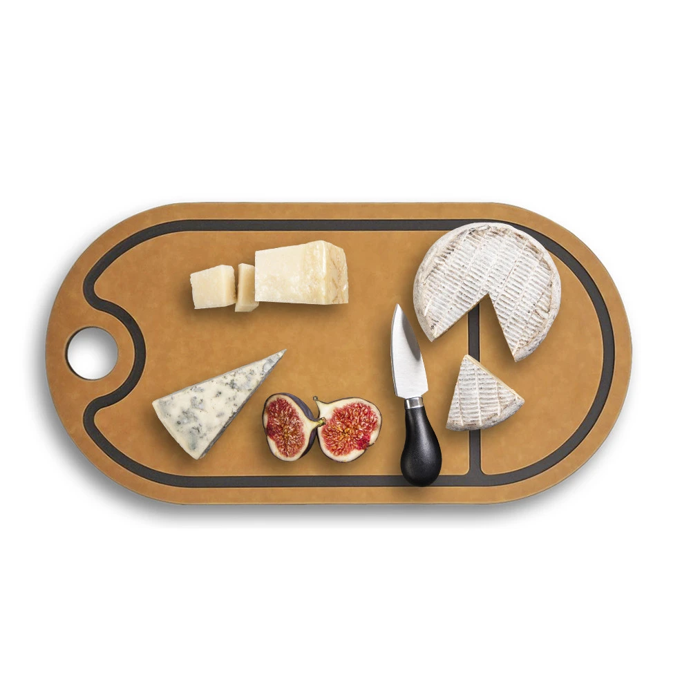 New eco friendly knife friendly dishwasher safe wood fiber bread cheese fruit cutting board chopping blocks