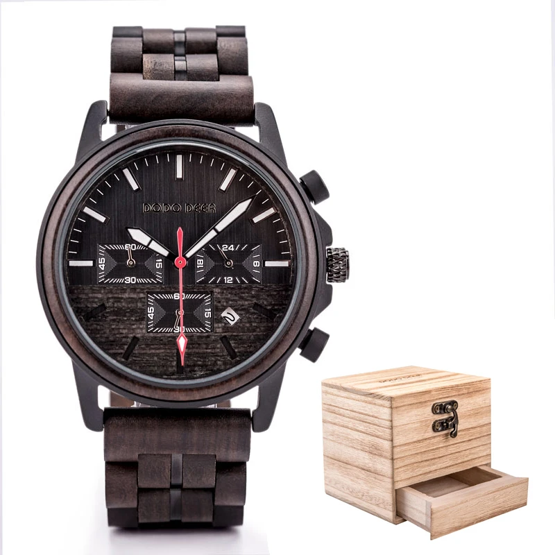 New Natural Engraved Bamboo Custom Wooden Watch OEM Waterproof Men Wood Watches