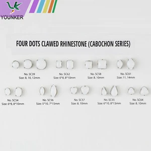 New Product Cabochon Series Four Dots Sew on Rhinestone Claw Setting Crystals