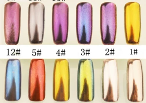 new product mirror effect nail magic powder multicoloured  Aurora Powder