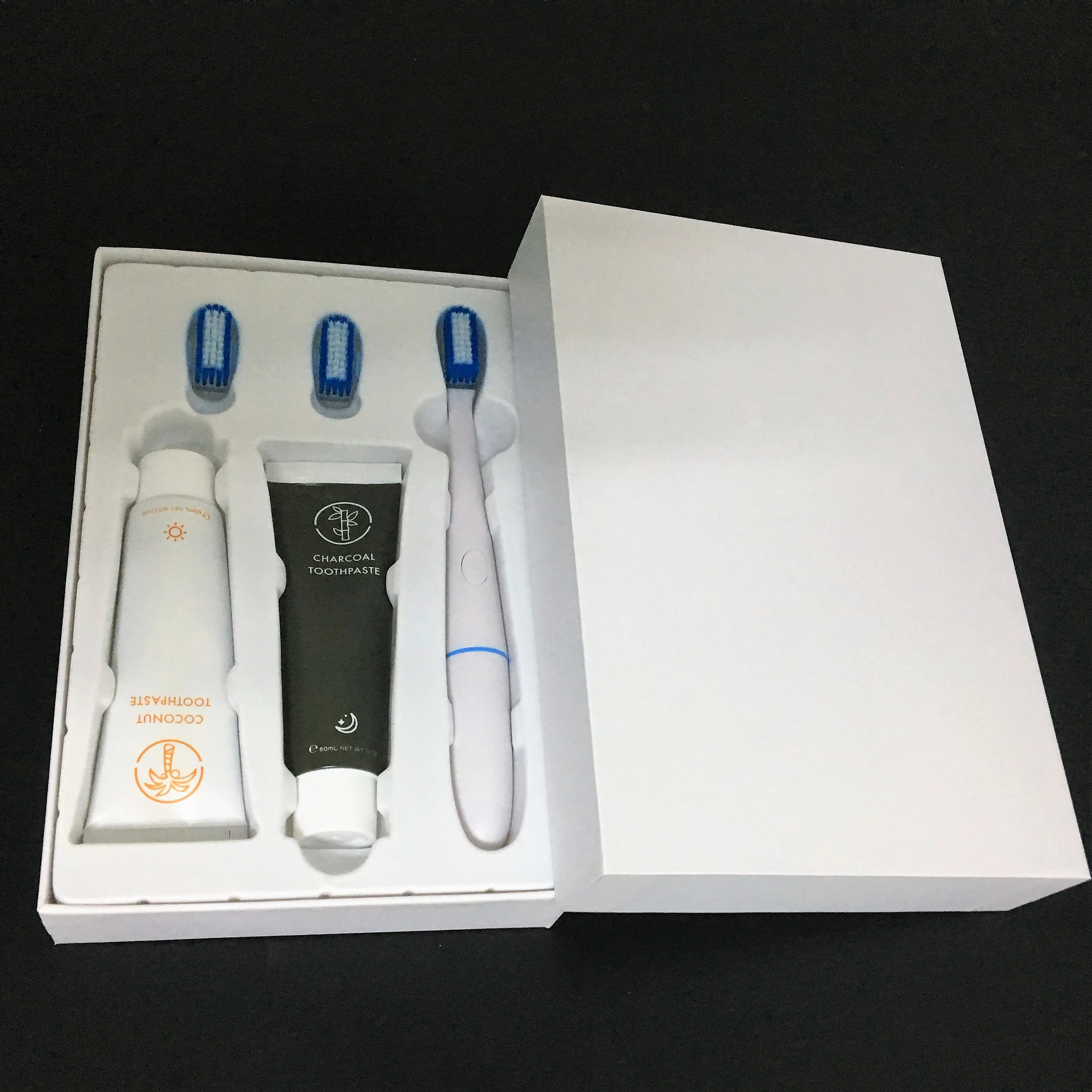 New Science Optical Oral Care Kit Toothbrush Whitening LED Blue Light with Natural Teeth Whitening Toothpaste