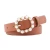 Import New Style Fashion All-match Pin Buckle Leather Belt Ladies Pearl Buckle Belt Women Thin Belt 6 Colors from China