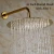 Import New Style Wall Mount Bathroom Faucet Accessories Golden Ultra Thin Stainless Steel Round Rainfall Shower Head with Shower Arm from China