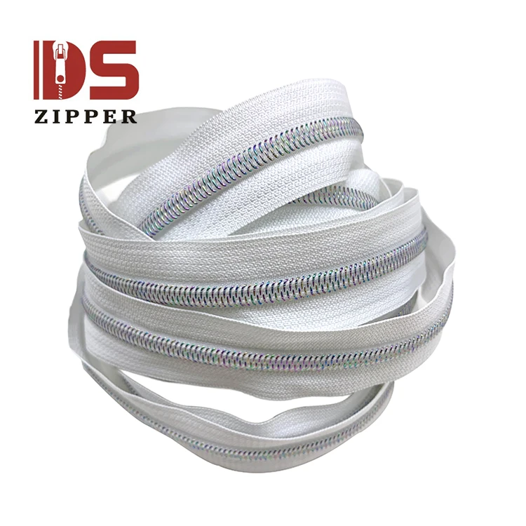 newest popular styles white rainbow unique iridescent colorful customized zipper fashion element of 2020