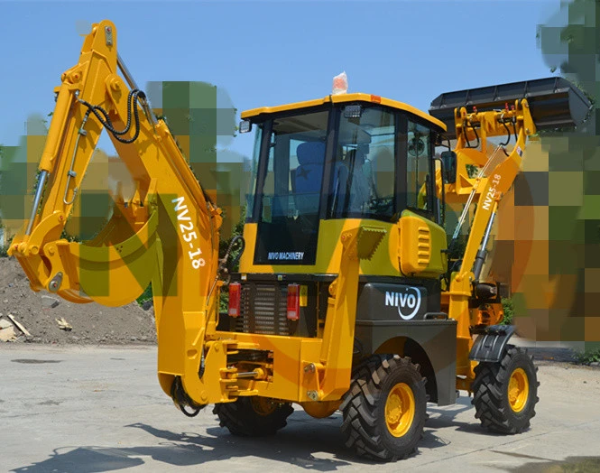 NIVO NV25-18 1.8ton backhoe wheel loader with A/C and attachments and parts