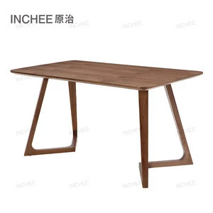 nordic walnut wood dining table