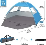 NPOT Anti-UV with UPF 50+ Portable Sunshade Tent Beach Tent Cabana For Beach