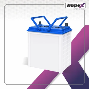 NS 40- Automative Battery Container Plastic Blue and White Mould Long Service Life IMPEX NS 40