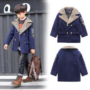 NS2079 New Fashion Winter Trench Coats for Children Boys Kids Long Coats