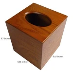 Oak Wood Boutique Facial Tissue Box