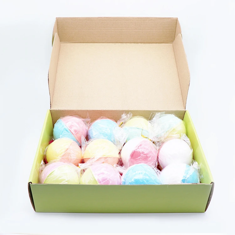 OEM Custom Logo Colorful Natural Bubble Organic Relaxing Fizzy Bath Bombs Supplies