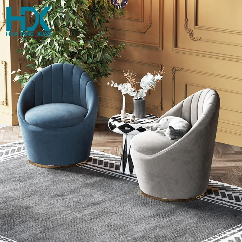 OEM custom modern style home bedroom furniture velvet leisure sofa chair