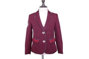 oem factory girls primary middle high 3-piece school uniform set with jacket skirt vest
