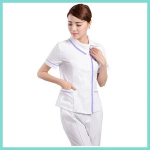 OEM Fashionable Nurse Hospital Staff White Uniform Designs