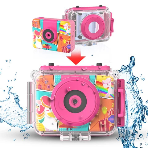 OEM  Kids Education   1080P Video Waterproof Kids Gift Mini Action Toy Camera
